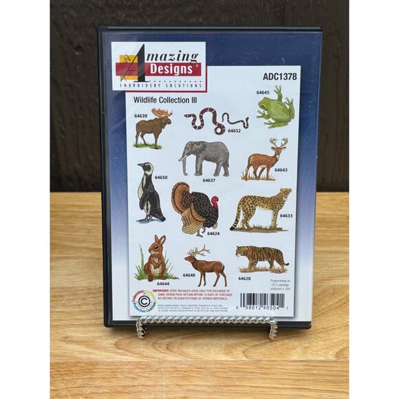 Amazing Designs Wildlife Collection III Embroidery CD ADC1378 20 Designs - Picture 2 of 4